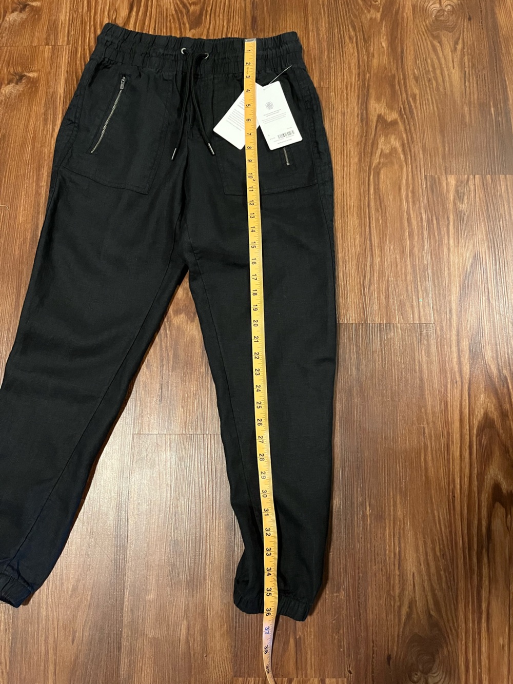 NWT Athleta Cabo Linen Jogger, Black, Size 2 - Picture 7 of 12